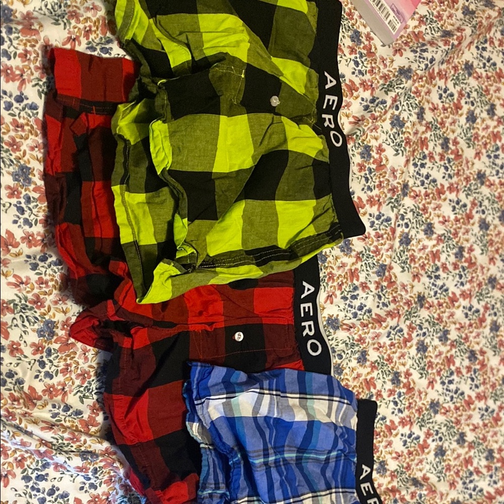 Aero Plaid Boxers Set - Red, Green, Blue